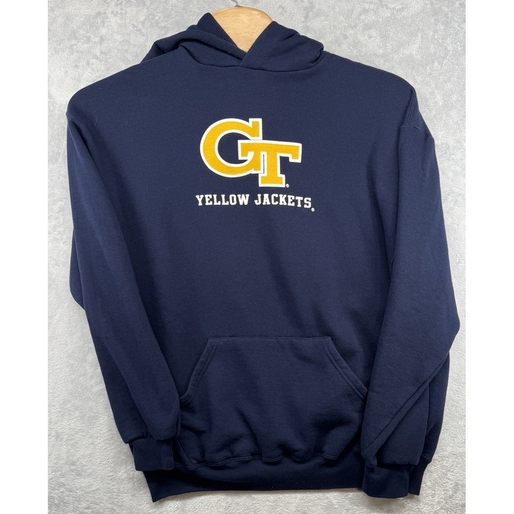 Russell Athletic Georgia Tech Yellow Jackets Vintage 90s Blue Hoodie Men's XL